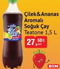 TEATONE ÇİLEK&ANANAS AROMALI SOĞUK ÇAY 1,5 L